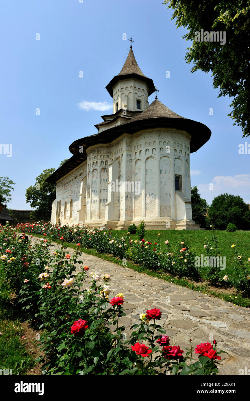 La Roumanie, la région de la Bucovine, monastère de Probota inscrite au Patrimoine Mondial de l'UNESCO Banque D'Images