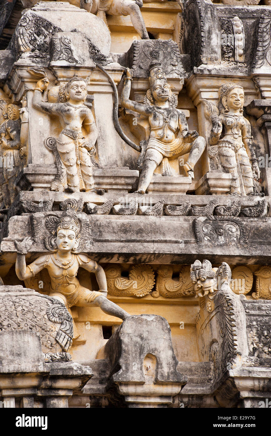 L'Inde, l'Etat du Tamil Nadu, Gingee, les 500 ans Venkataram temple Banque D'Images