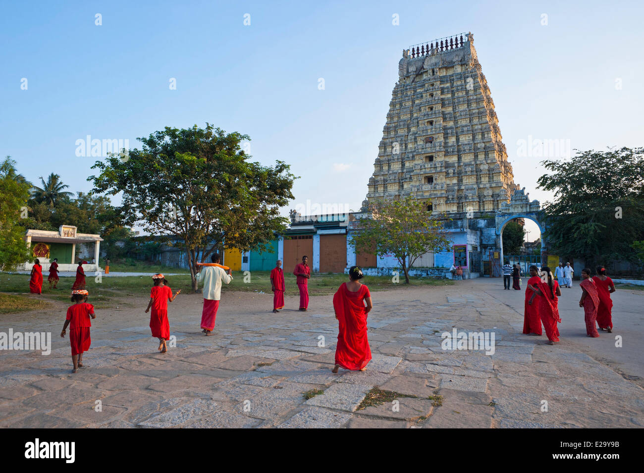 L'Inde, l'Etat du Tamil Nadu, Kanchipuram, Ekambaranathar temple (ou Ekambareswarar) dédié à Shiva Banque D'Images