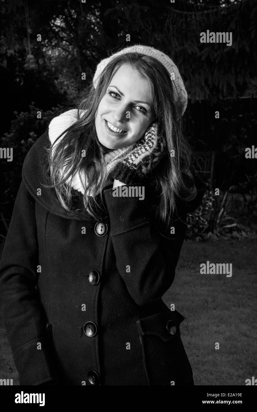 Ver habillé pour des photos par une journée froide dans le wiltshire Banque D'Images