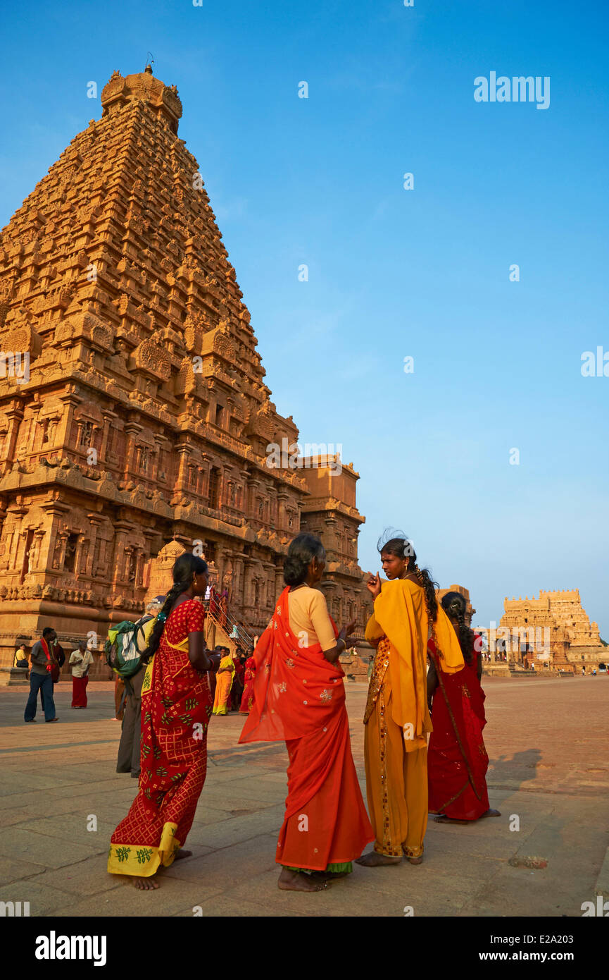 L'Inde, l'Etat du Tamil Nadu, Thanjavur (Tanjore), Temple de Brihadisvara, inscrite au Patrimoine Mondial de l'UNESCO Banque D'Images