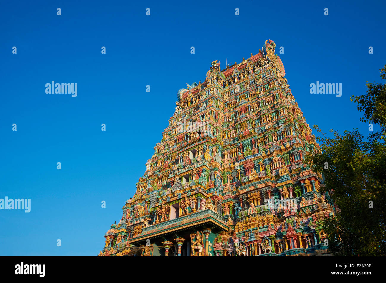 L'Inde, l'Etat du Tamil Nadu, Madurai, Sri Meenakshi Temple Banque D'Images