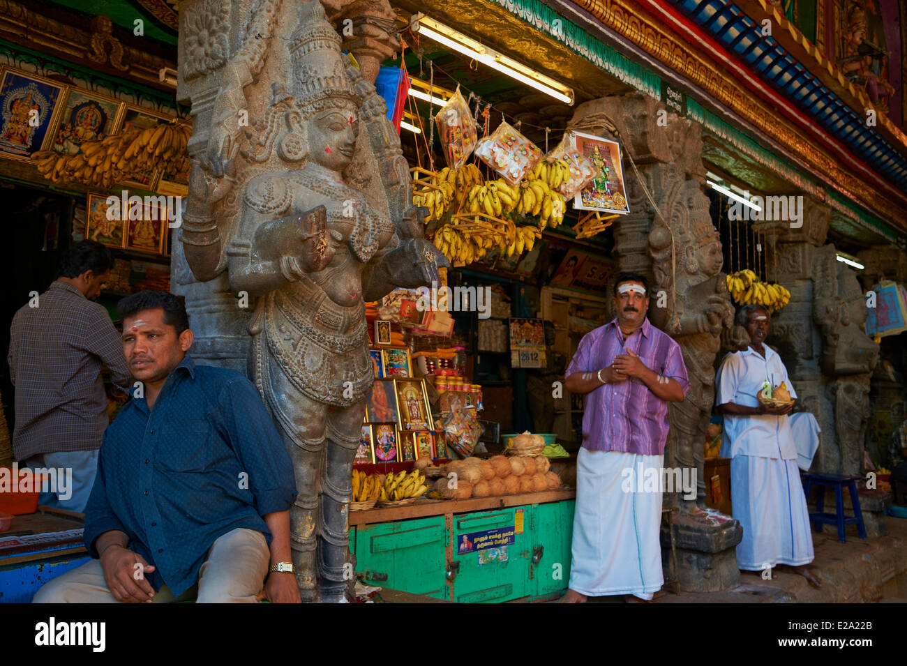 L'Inde, l'Etat du Tamil Nadu, Madurai, Sri Meenakshi Temple Banque D'Images