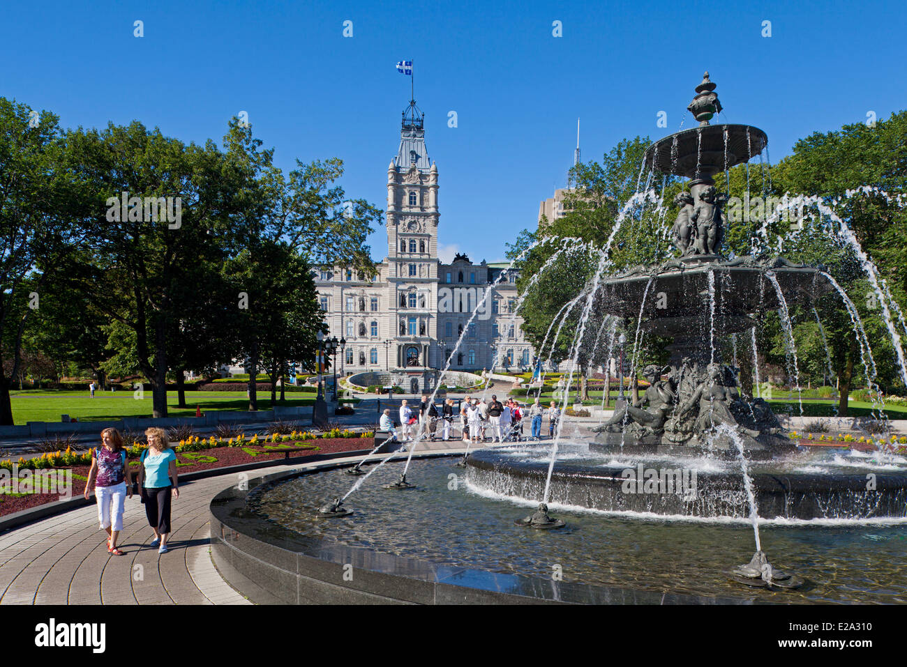 Canada, Québec, province de Québec, le Parlement, la Fontaine de Tourny Banque D'Images