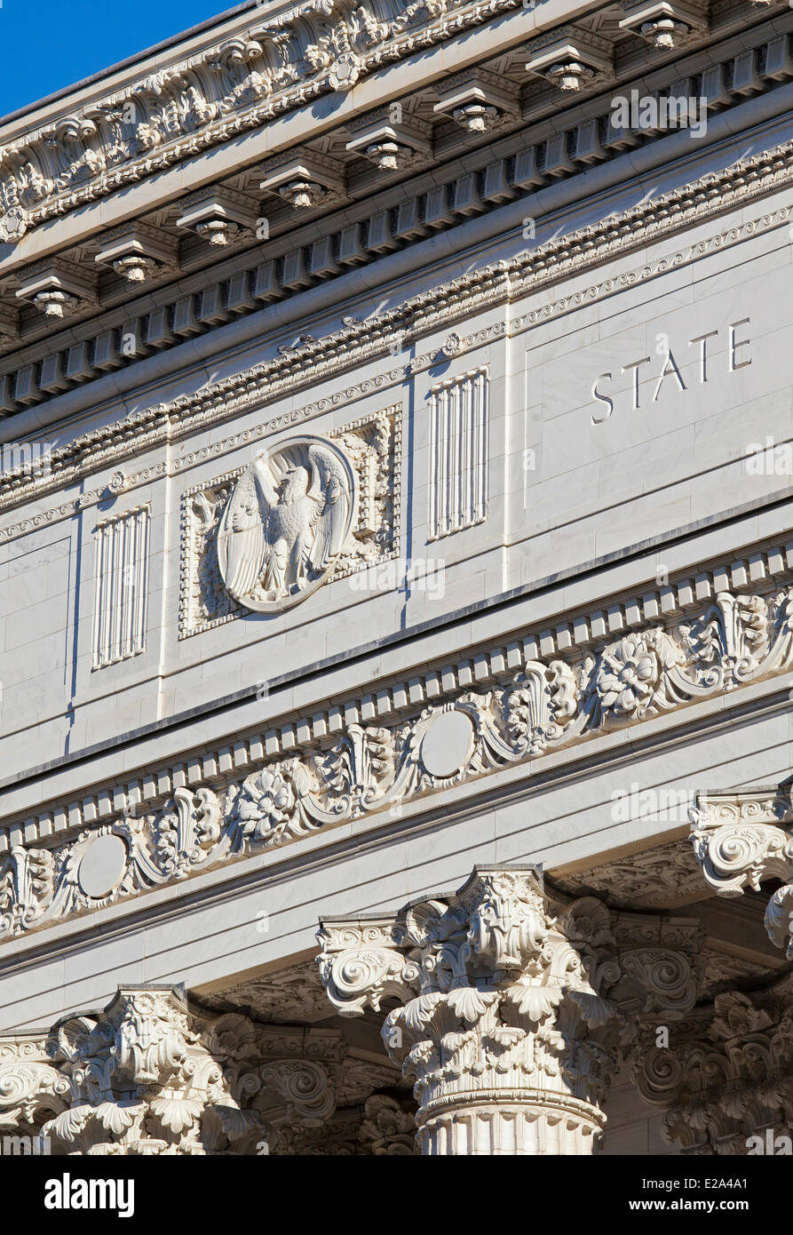 États-unis, l'état de New York, Albany, capitale de l'état, le fronton du New York State Department of Education Building Banque D'Images