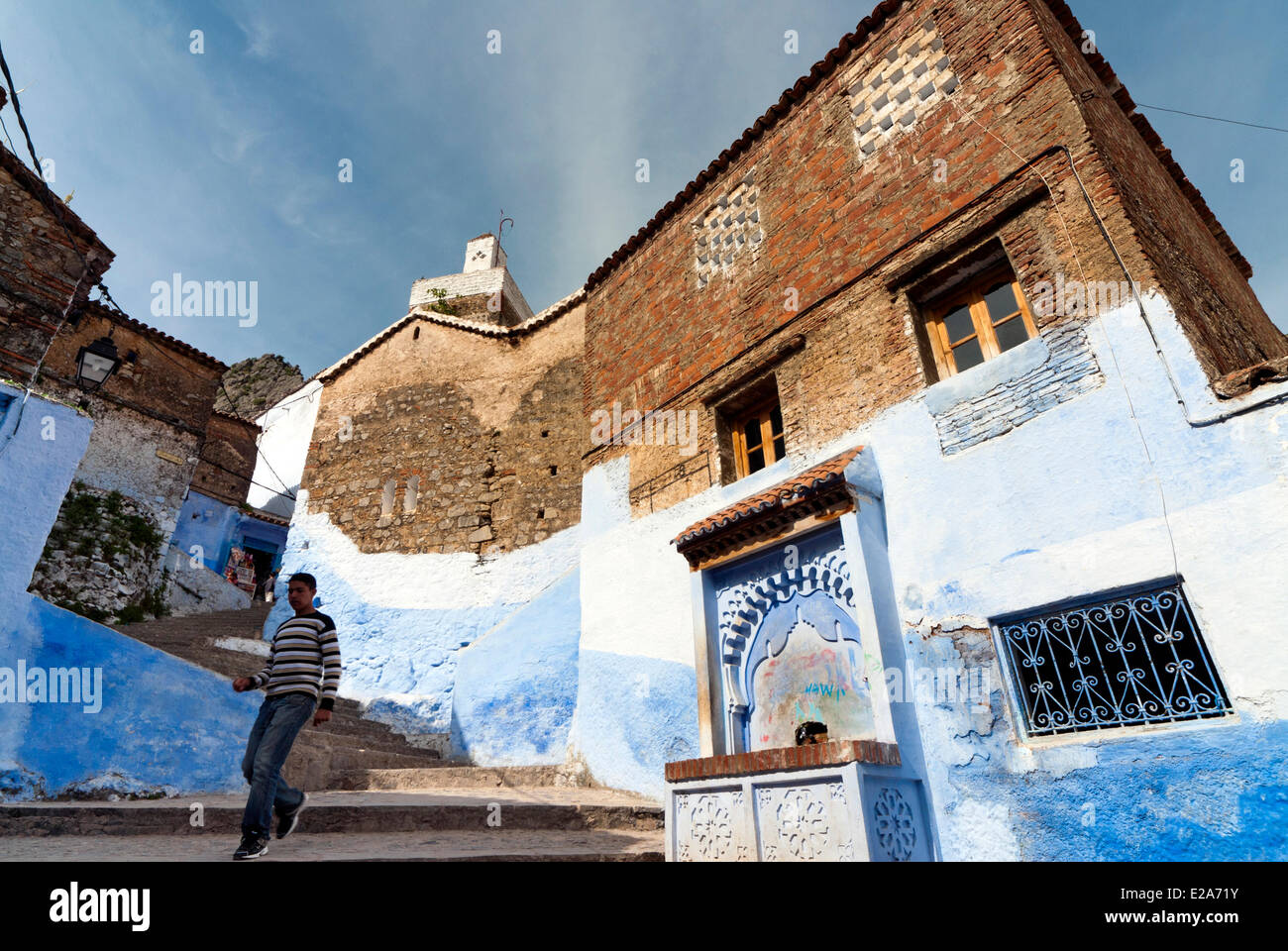 Maroc, région du Rif, Chefchaouen (Chaouen), la kasbah Banque D'Images