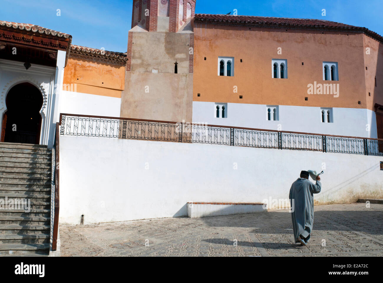 Maroc, région du Rif, Chefchaouen (Chaouen), square Outa El Hammam Banque D'Images