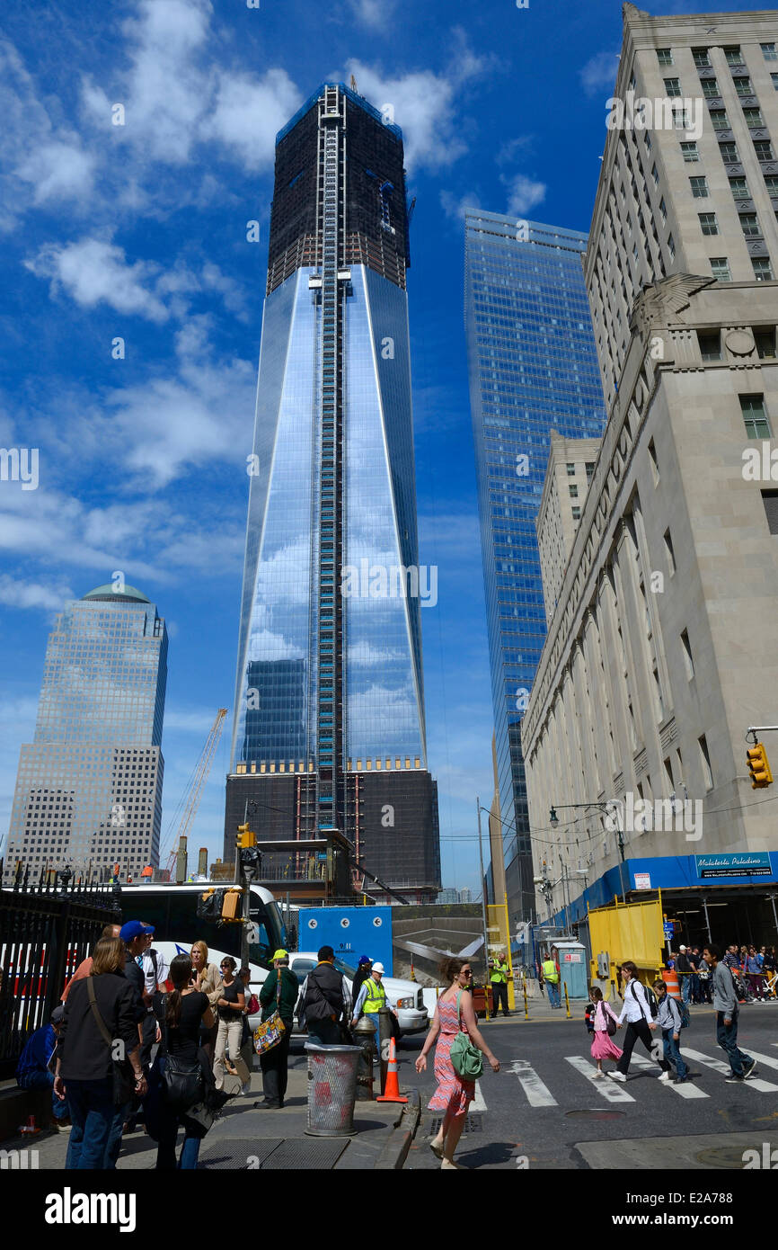 United States, New York, Manhattan, un World Trade Center (WTC) 1qui est devenu le plus haut bâtiment de New York depuis le 30 avril, 2012 Banque D'Images