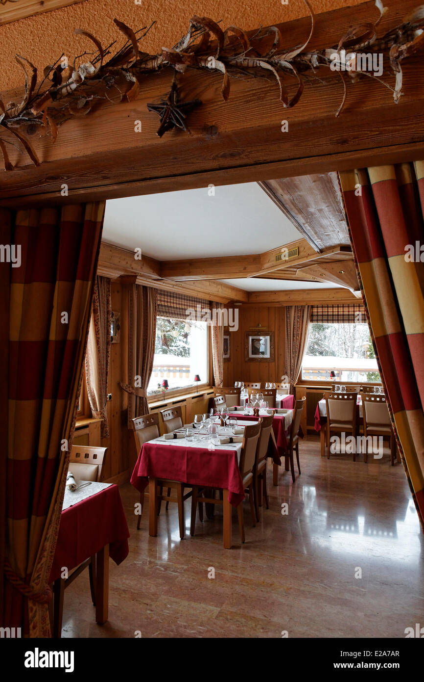 France, Savoie, Crest Voland, Le Caprice des Neiges, restaurant Banque D'Images