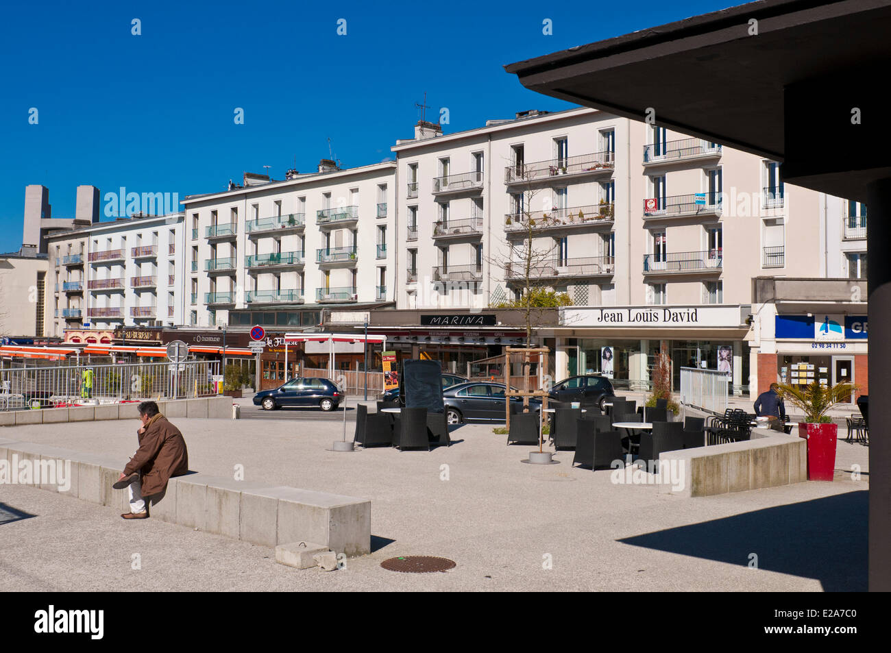 La France, Finistère, Brest, carré à la fin de la rue de Siam Banque D'Images