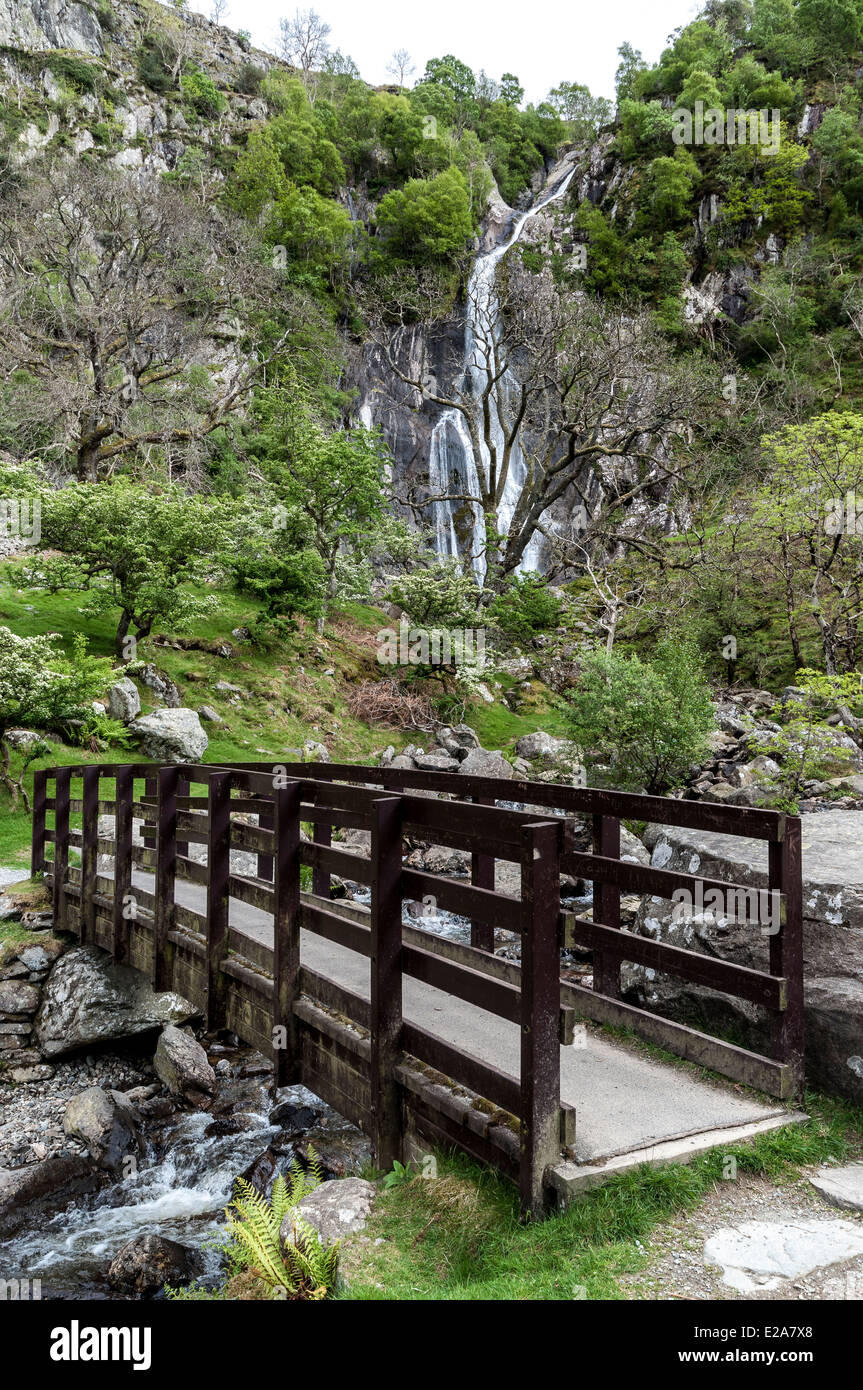 Abergwyngregyn Rhaeadr fawr Aber Falls North Wales Banque D'Images