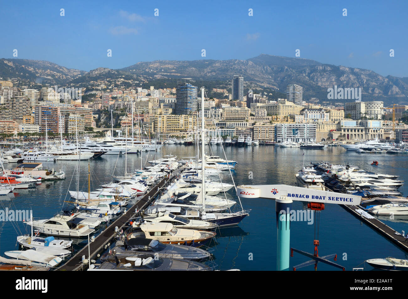 Principauté de Monaco, Monaco, Port Hercule Banque D'Images