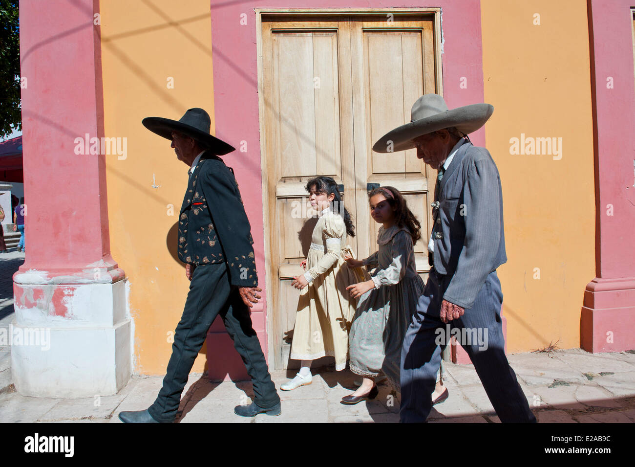 Le Mexique, la Sierra Madre occidentale, l'État de Sinaloa, El Fuerte, citoyen Buelna tournage film Banque D'Images