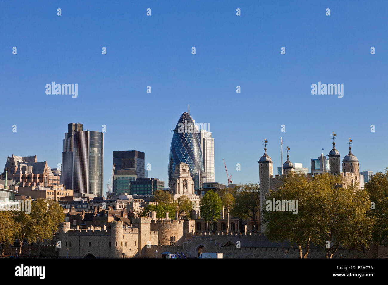 United Kingdown, Londres, la ville avec la Tour de Londres à l'avant-garde Banque D'Images