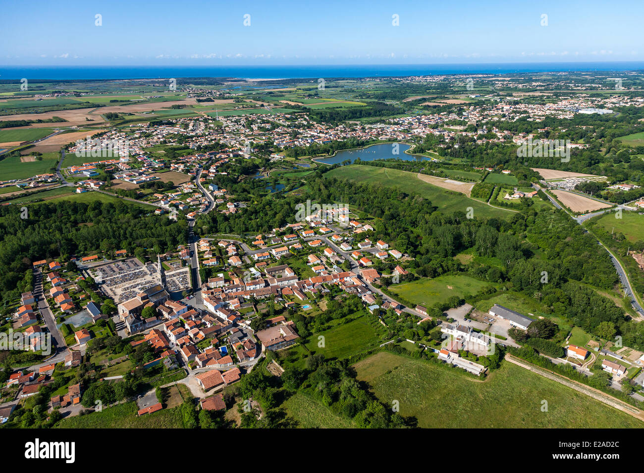 France, Vendée, Talmont Saint Hilaire (vue aérienne) Banque D'Images