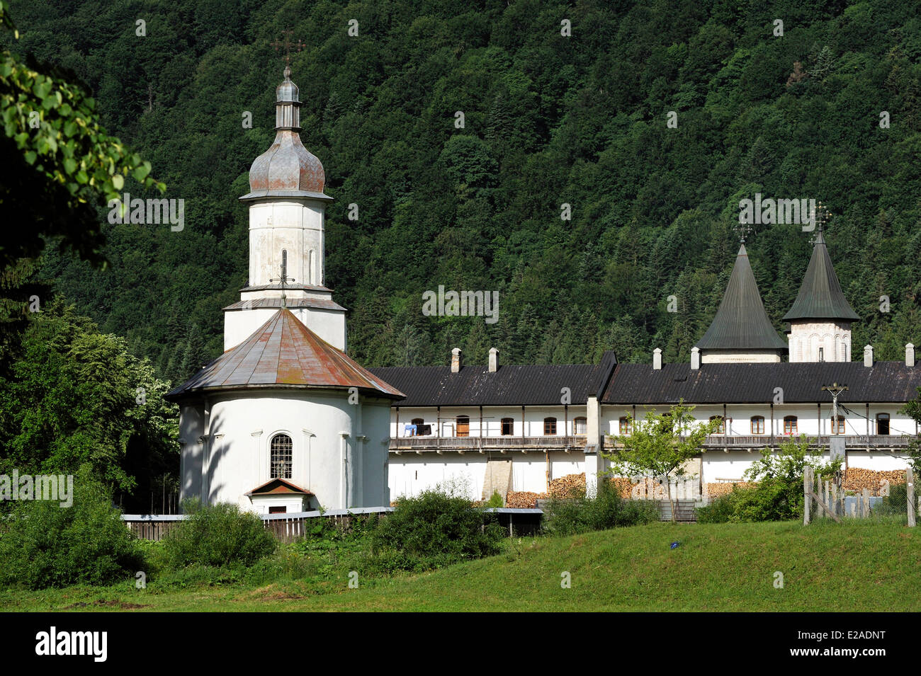 La Roumanie, la région de Bucovine, Neamt, monastères monastère secu Banque D'Images