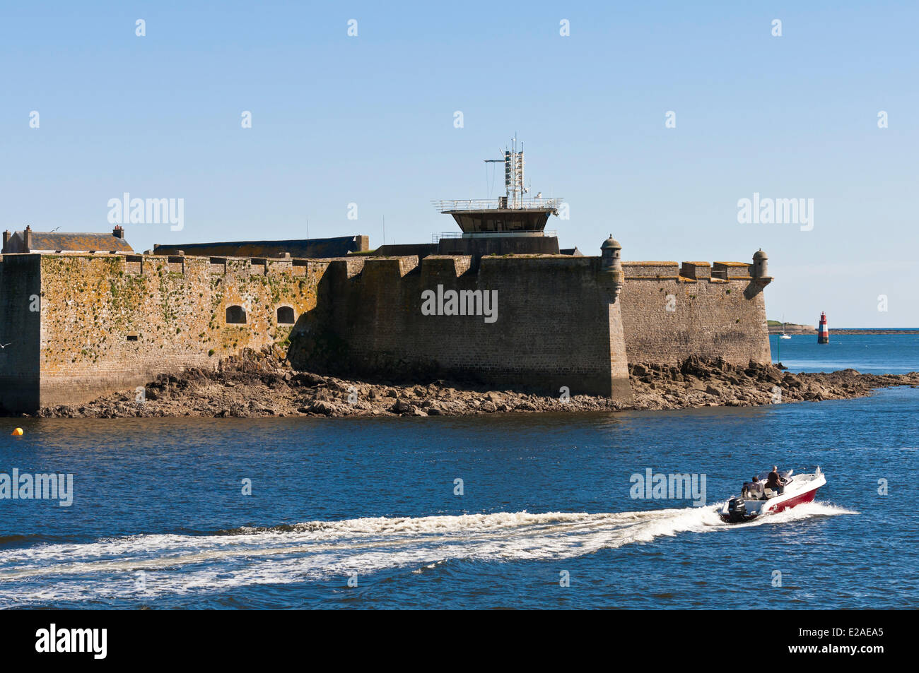 France, Morbihan, Lorient, Port Louis citadelle remanié par Vauban à l'entrée du port de Lorient Banque D'Images