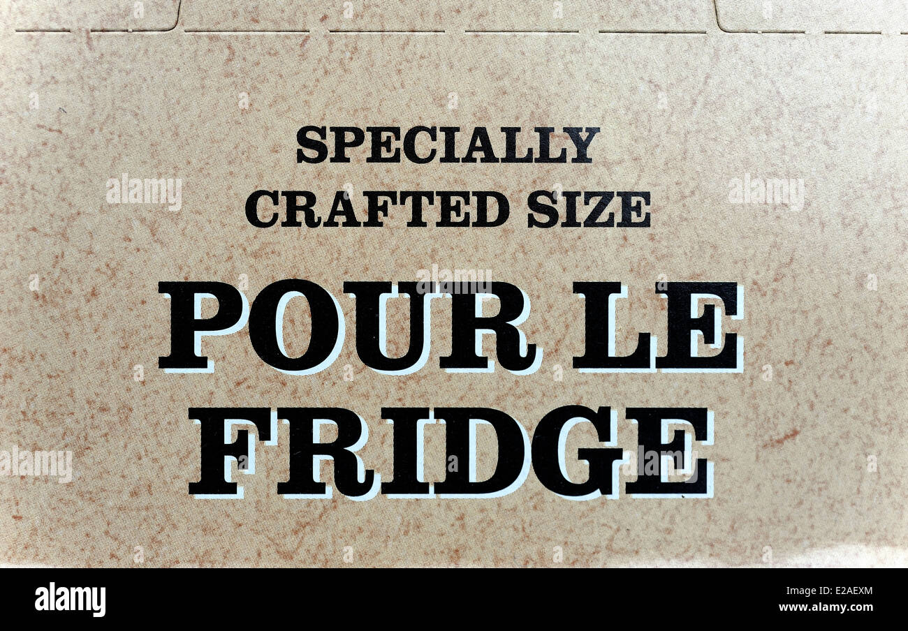 Message de marketing sur le côté d'une affaire de Stella Artois Cidre Banque D'Images