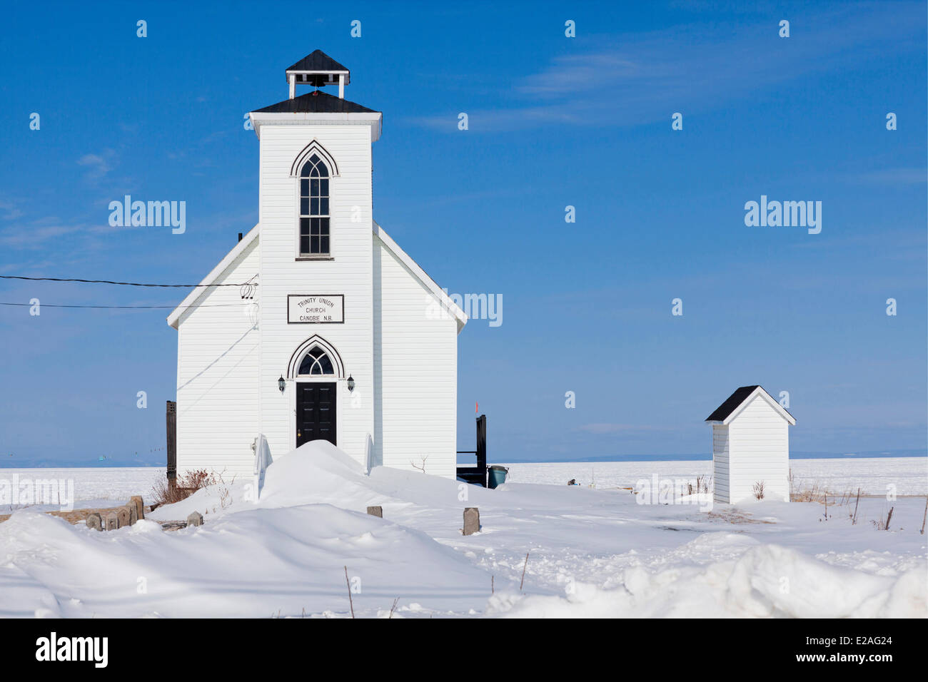 Canada, Province du Nouveau-Brunswick, Rock Sound, Trinity Union church Banque D'Images