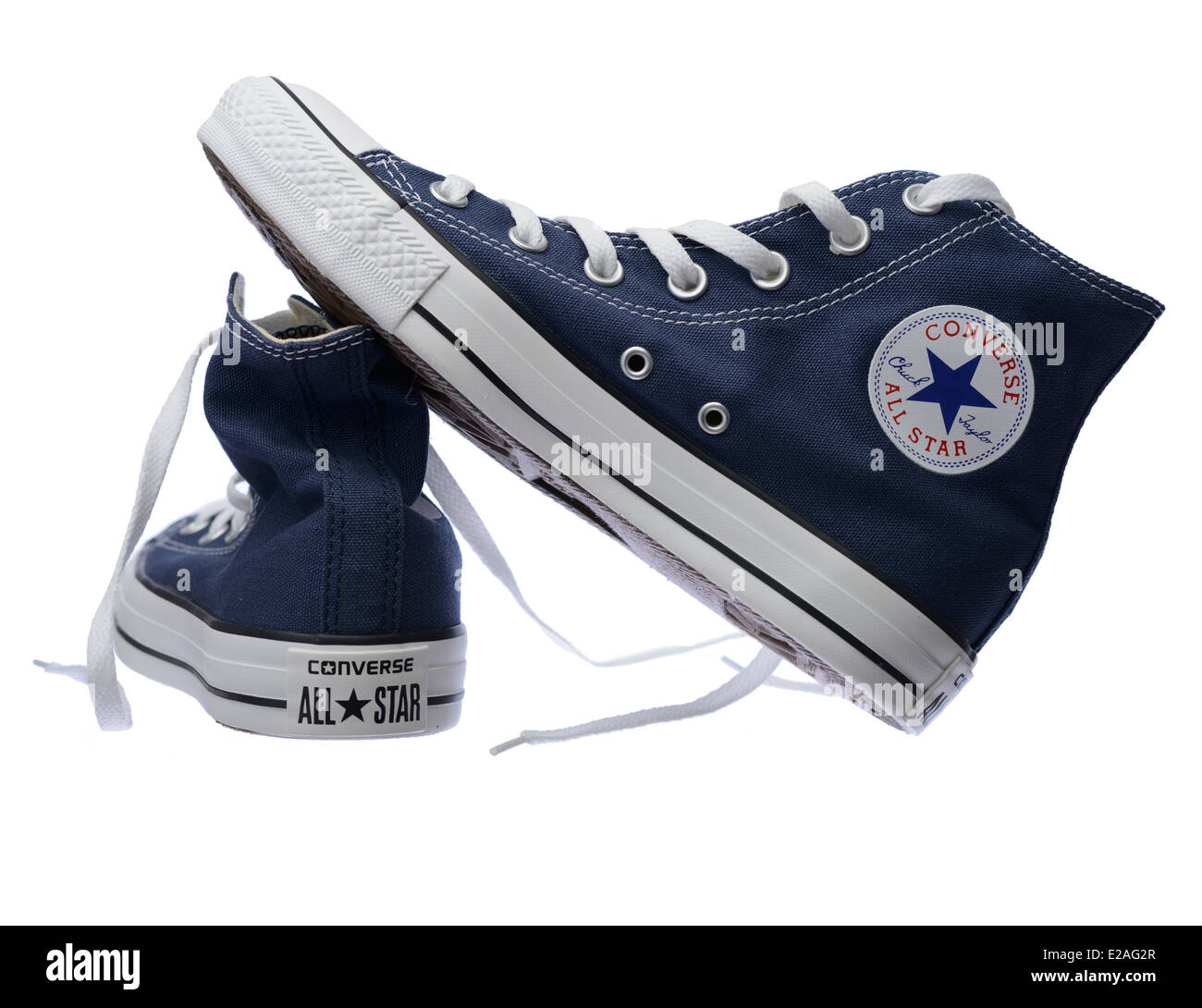 Converse Chuck Taylor All Blue Star paire de chaussures Photo Stock - Alamy