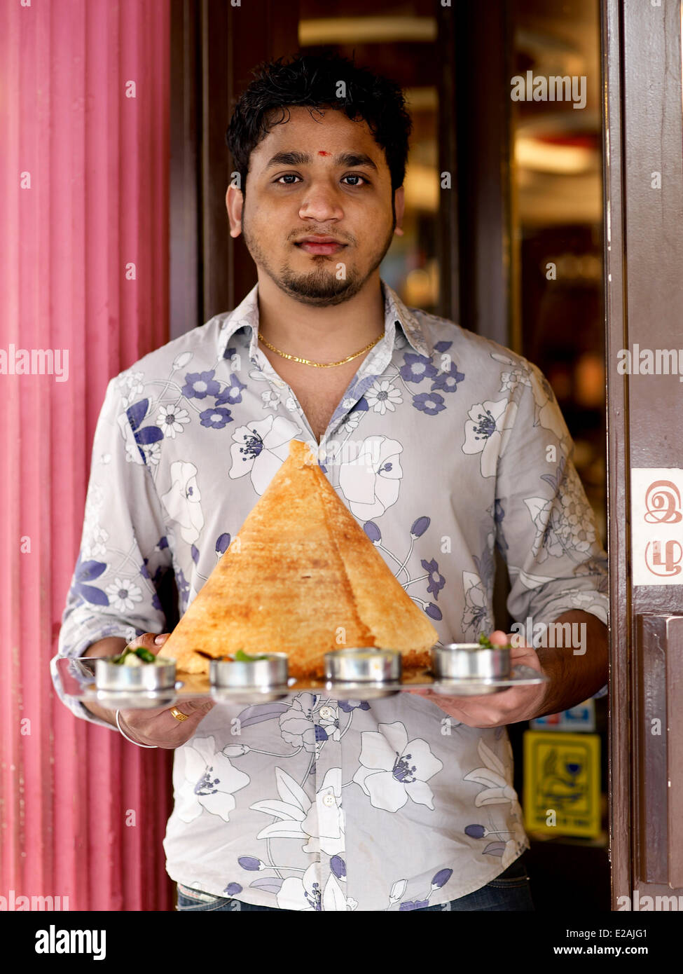 France, Paris, dossier : le grand monde parisien, biryani de Chettinadu restaurant Banque D'Images