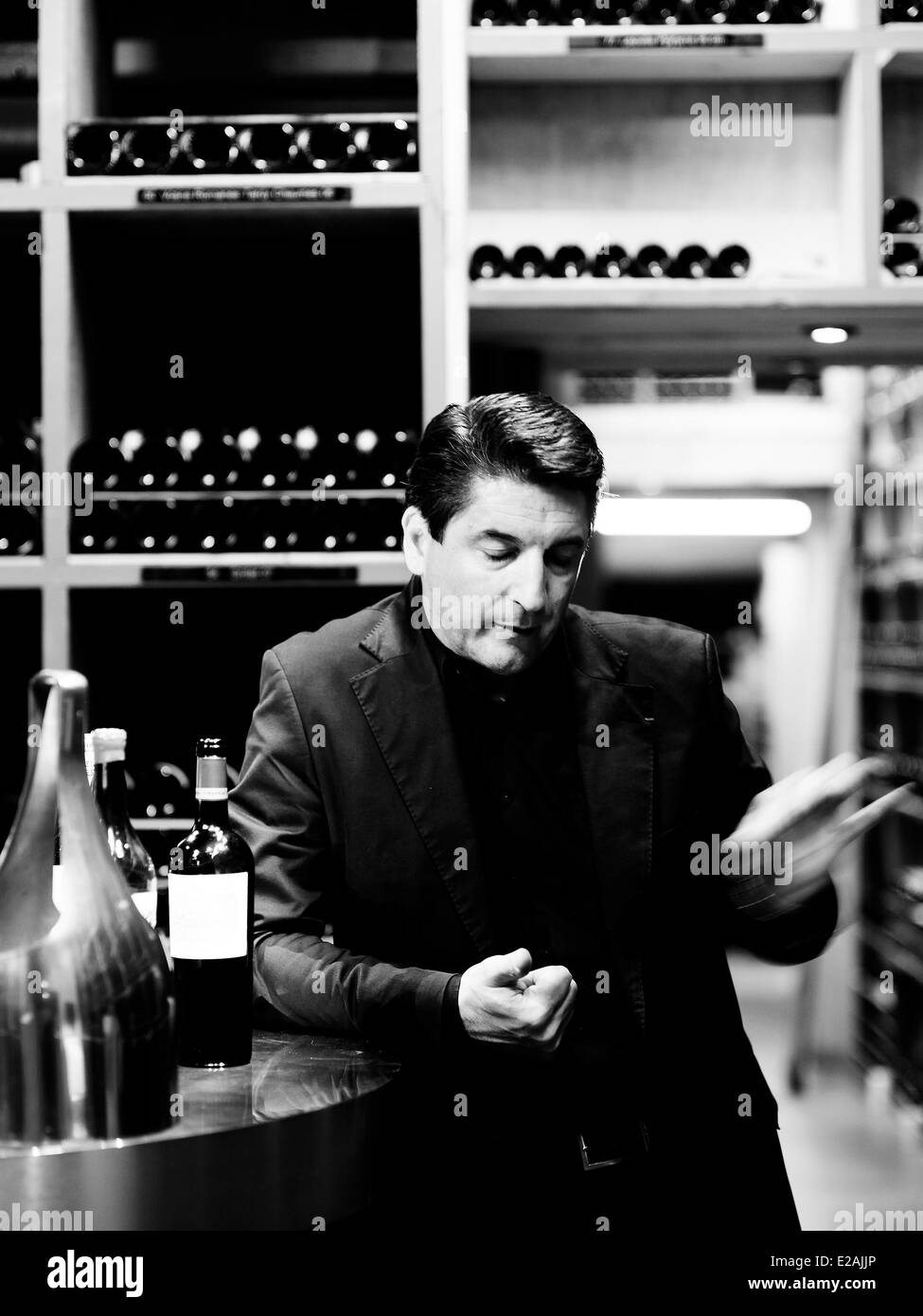 France, Gironde, Margeon clignote le vin Banque D'Images