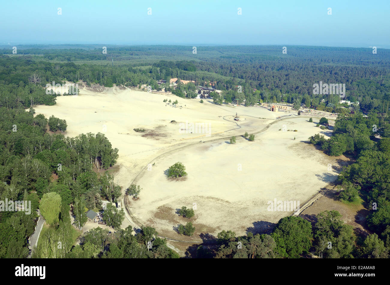 La France, l'Oise, d'Ermenonville, la mer de sable (la Mer de Sable) (vue aérienne) Banque D'Images