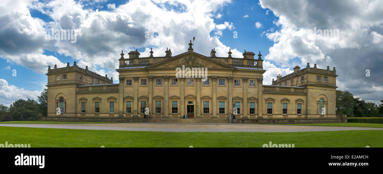 Harewood House, Edwin Lascelles' mansion, conçu par John Carr de York, 1759, de style palladien, West Yorkshire, Royaume-Uni Banque D'Images