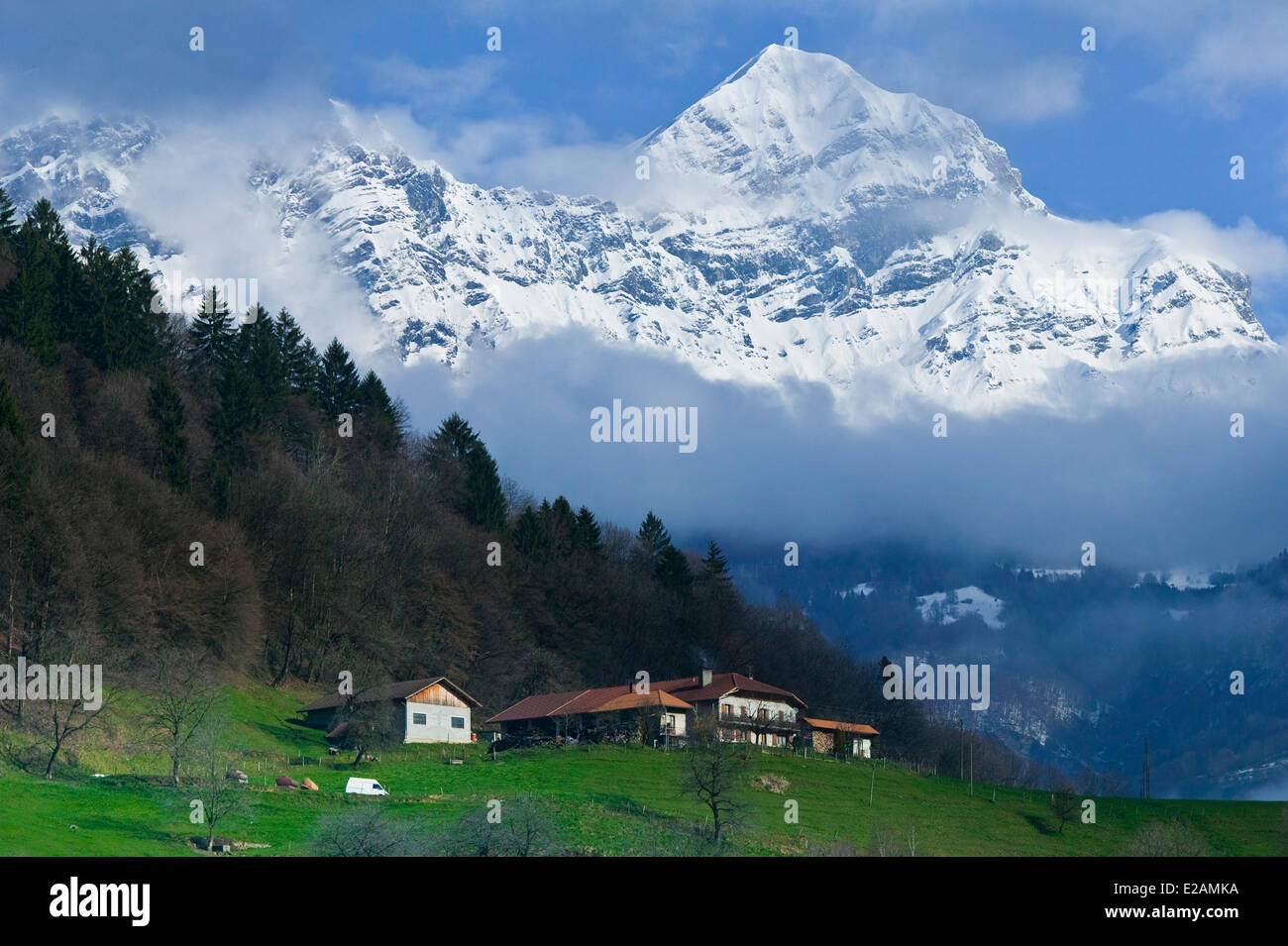 France, Haute Savoie, Massif des Aravis, le Mont Charvin Banque D'Images