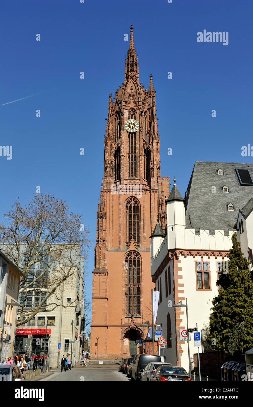 Allemagne, Hesse, Frankfurt am Main, la cathédrale de Saint Bartholomé (Dom) Banque D'Images