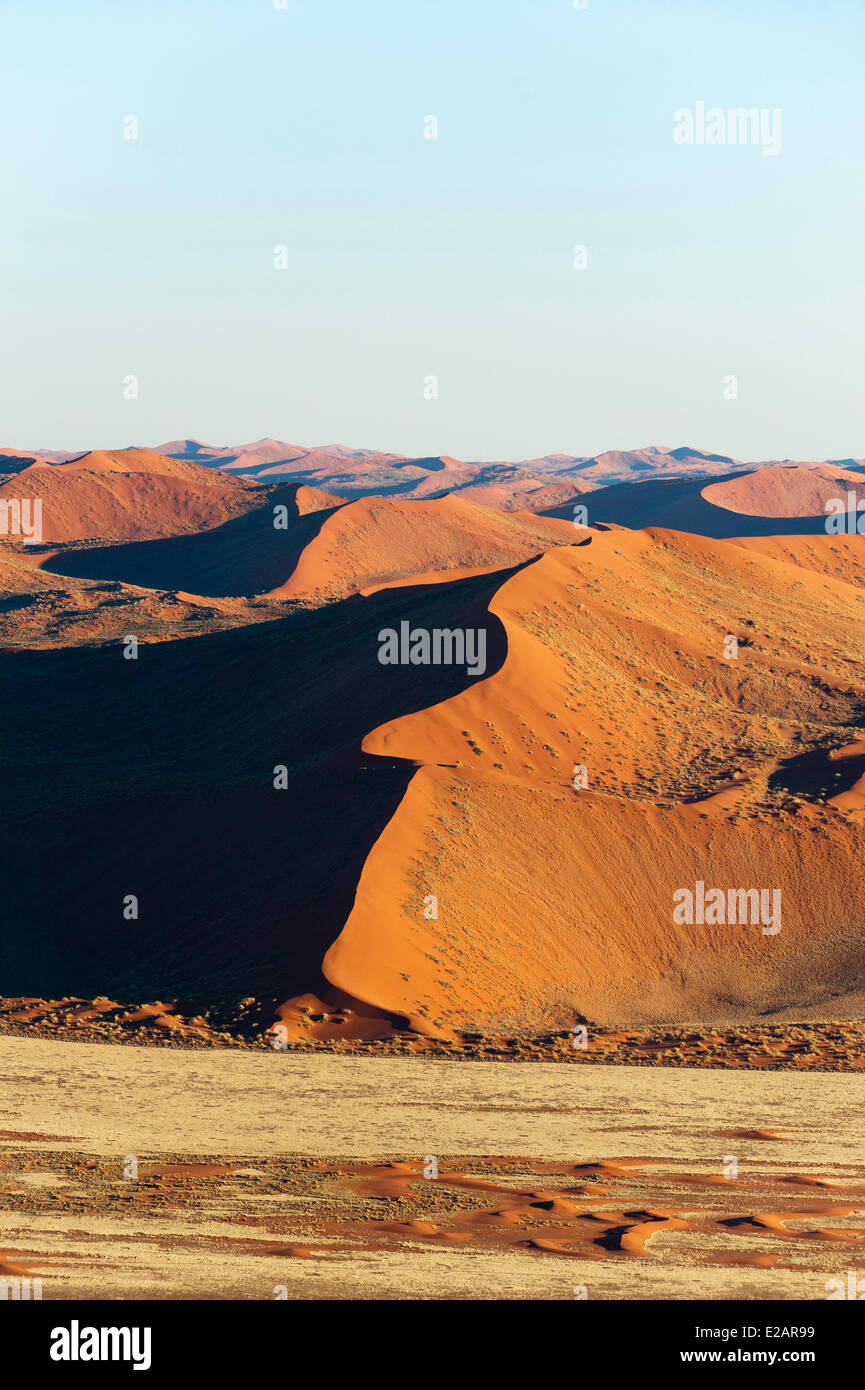 La Namibie, région Hardap, Désert du Namib, le Parc National du Namib Naukluft (vue aérienne) Banque D'Images