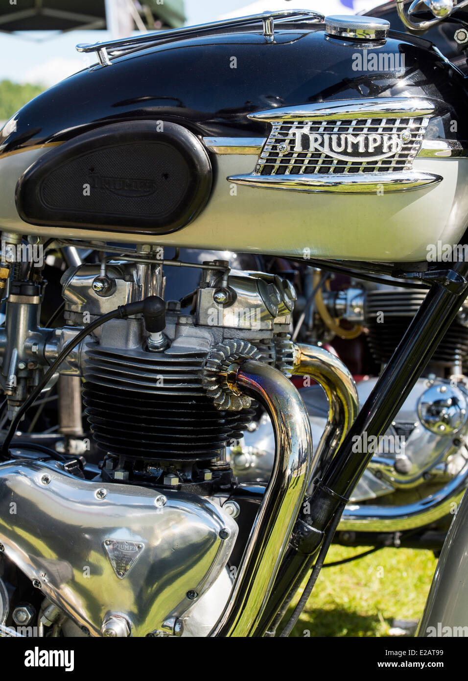 Moto Triumph Thunderbird. Moto classique britannique Banque D'Images