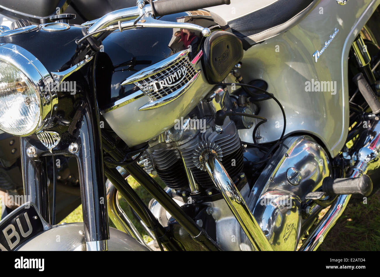 Moto Triumph Thunderbird. Moto classique britannique Banque D'Images