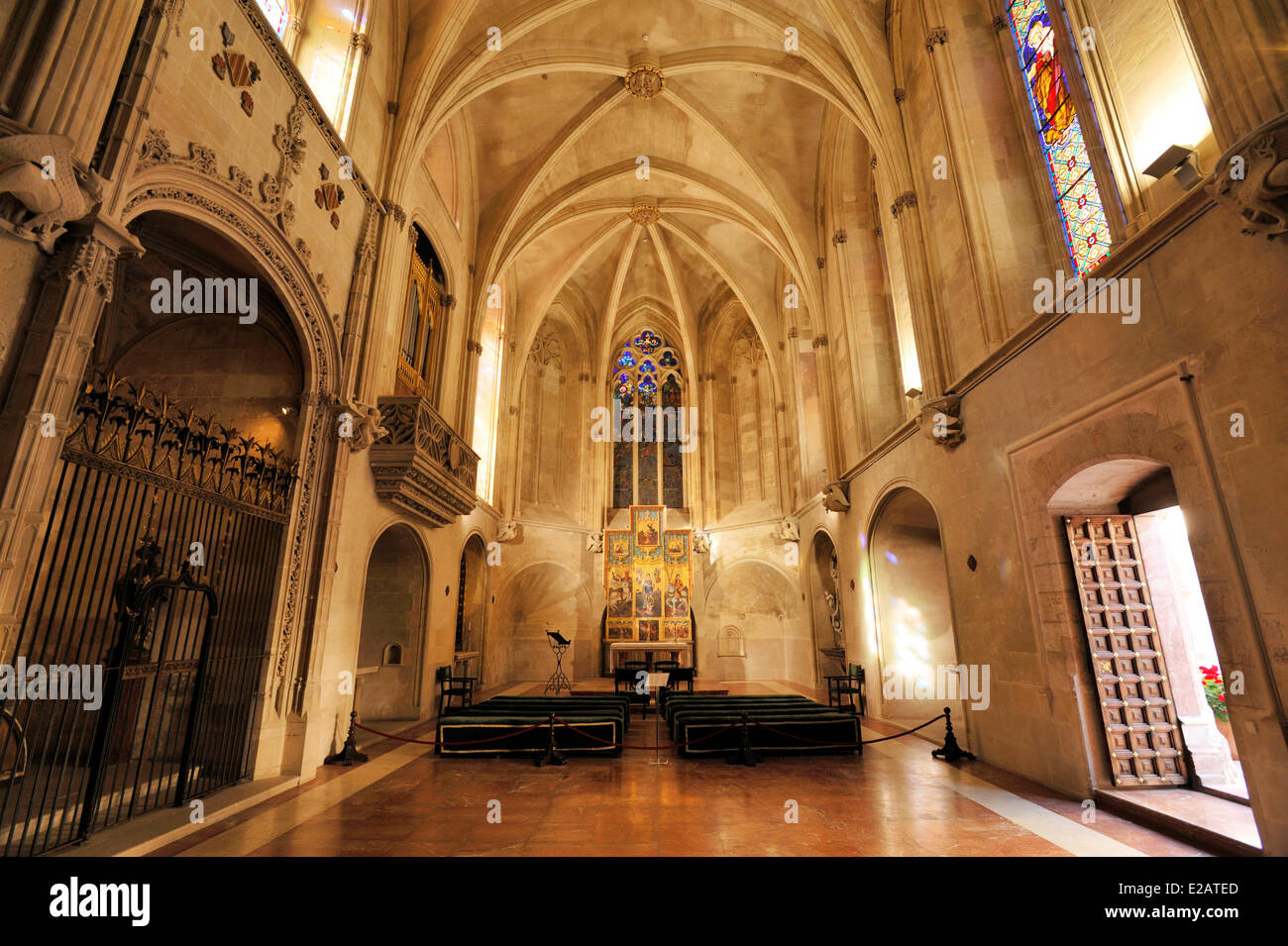 L'Espagne, Îles Baléares, Majorque, Palma, Palais Royal de l'Almudaina, à l'intérieur de la chapelle Banque D'Images