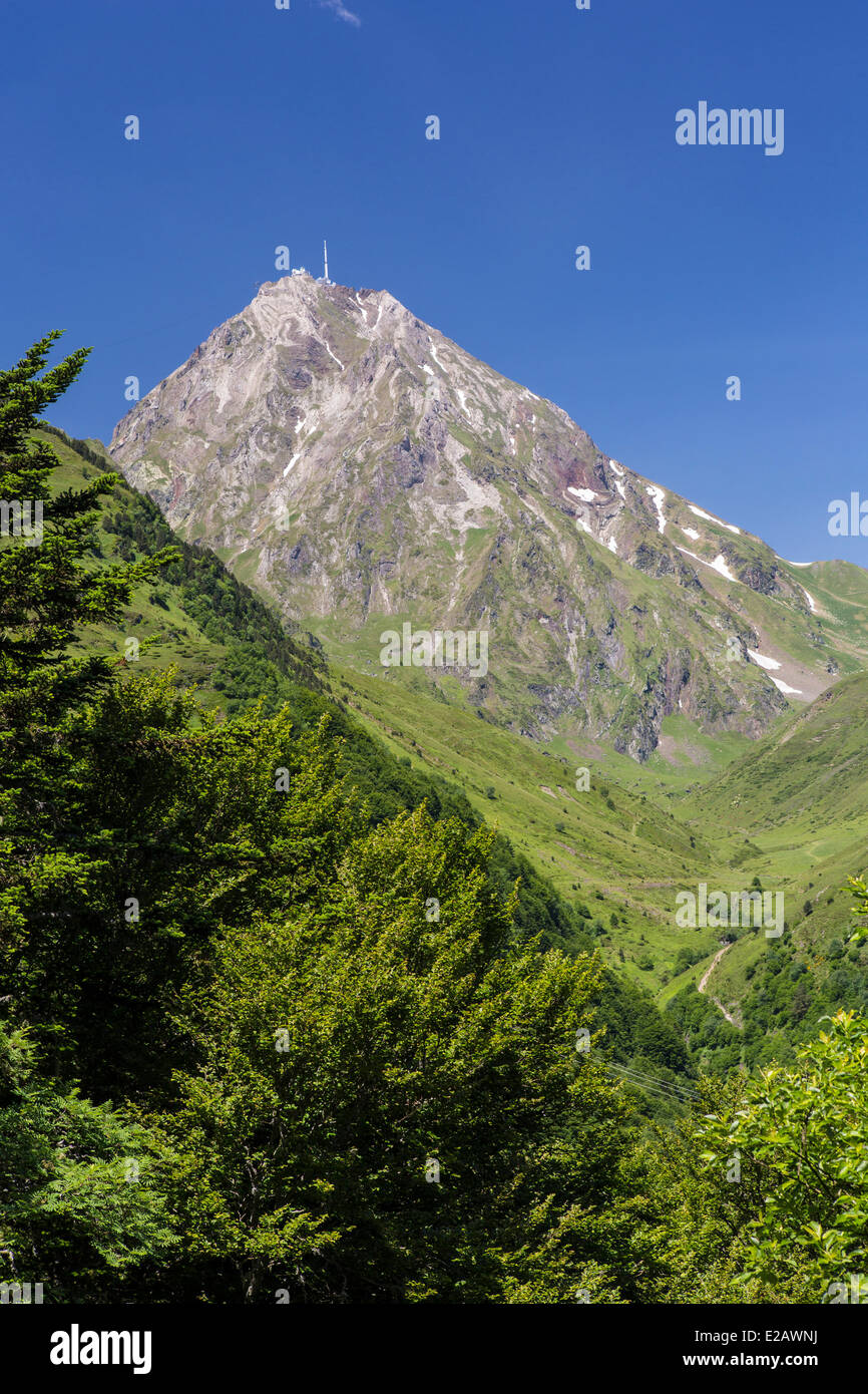 France, Hautes Pyrénées, Bagnères de Bigorre, Pic du Midi (2877m) Banque D'Images