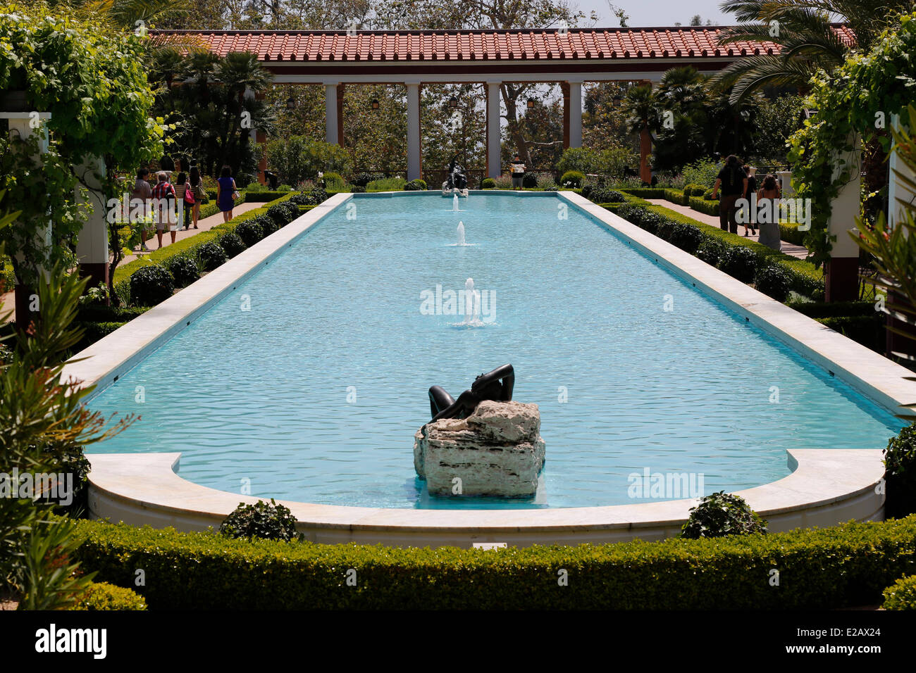 United States, California, Los Angeles, Malibu, La Villa Getty, exposition d'œuvres d'Art Romain Banque D'Images