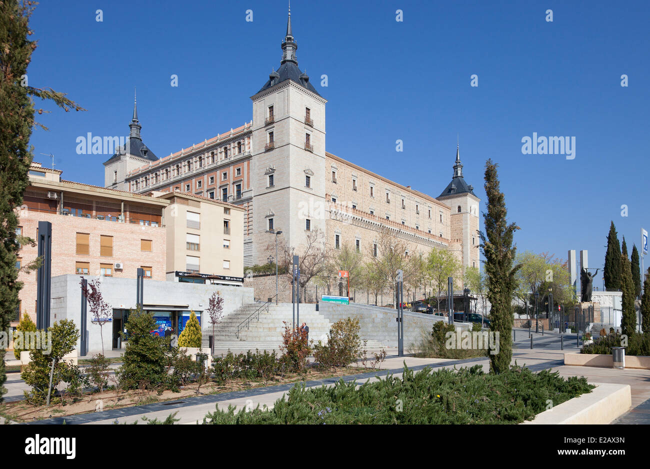 L'Espagne, Castilla La Mancha, Toledo, l'Alcazar, centre historique classé au Patrimoine Mondial par l'UNESCO Banque D'Images