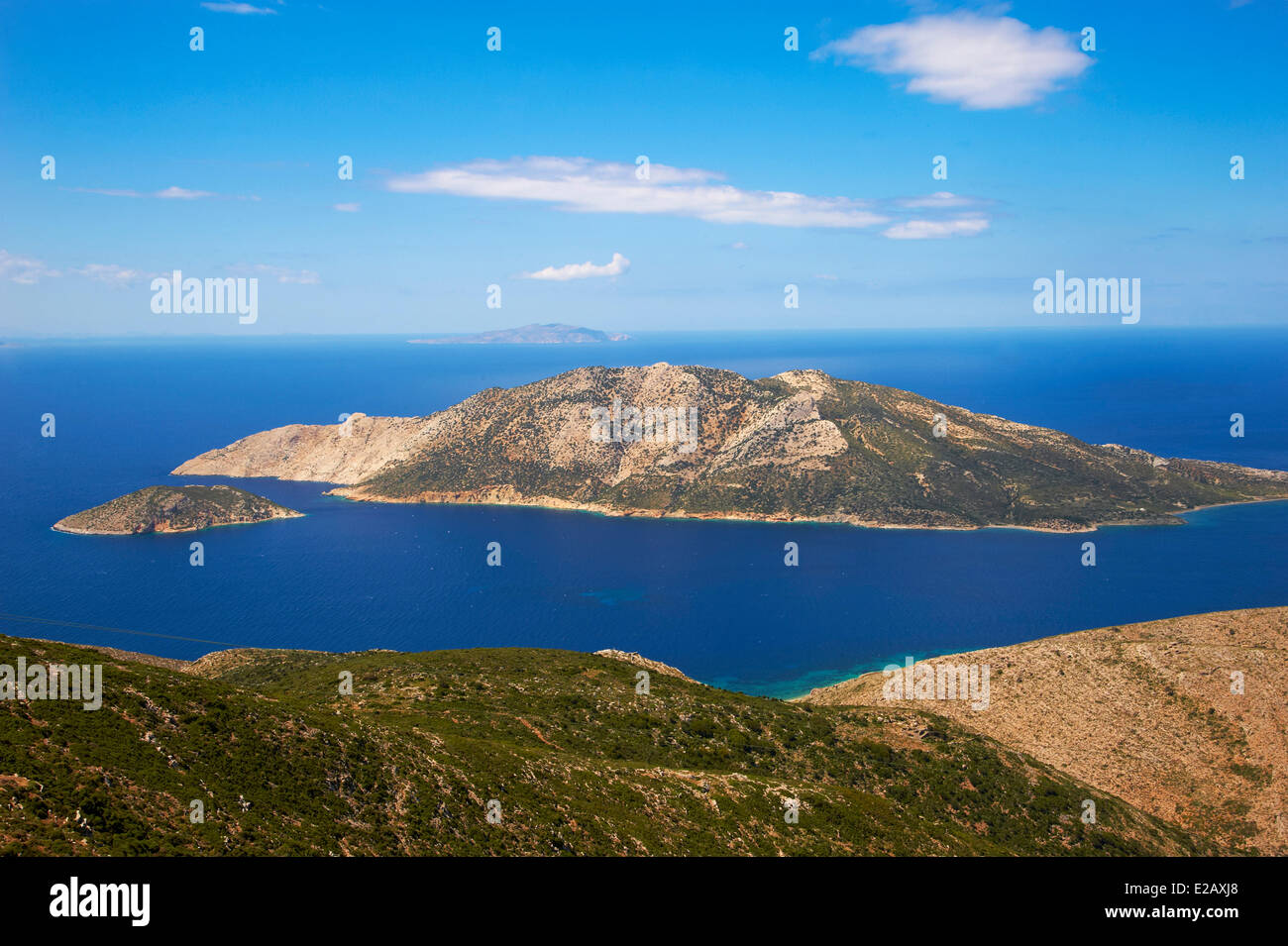 La Grèce, Cyclades, Amorgos Island, plage de Agios Pavlos Banque D'Images