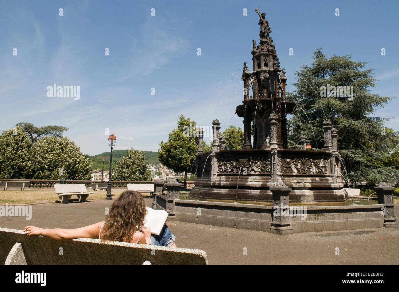 France, Puy de Dome, Clermont Ferrand, fontaine d'Amboise Banque D'Images