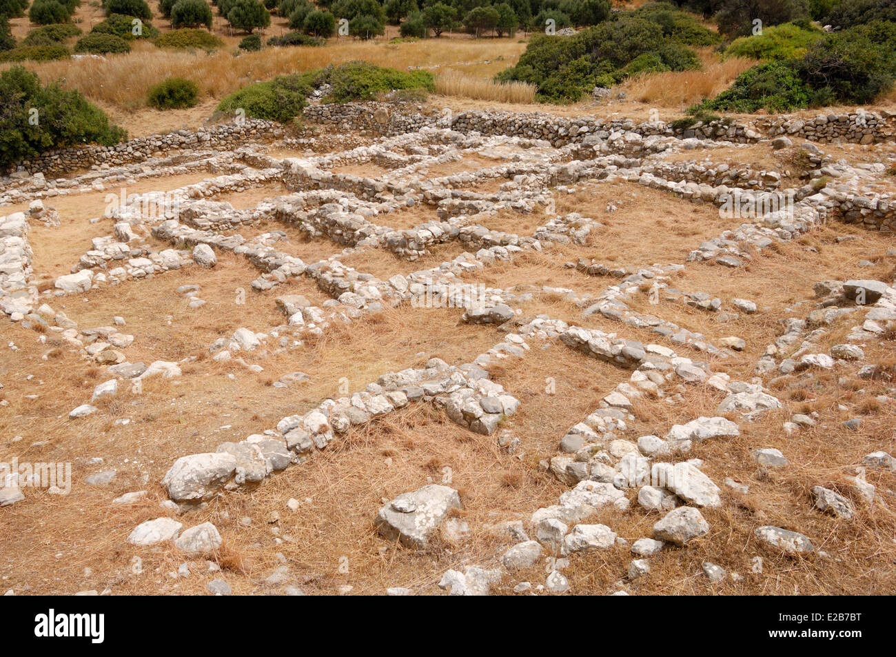 Grèce, Crete,, Gournia vestiges de la ville Minoenne Banque D'Images