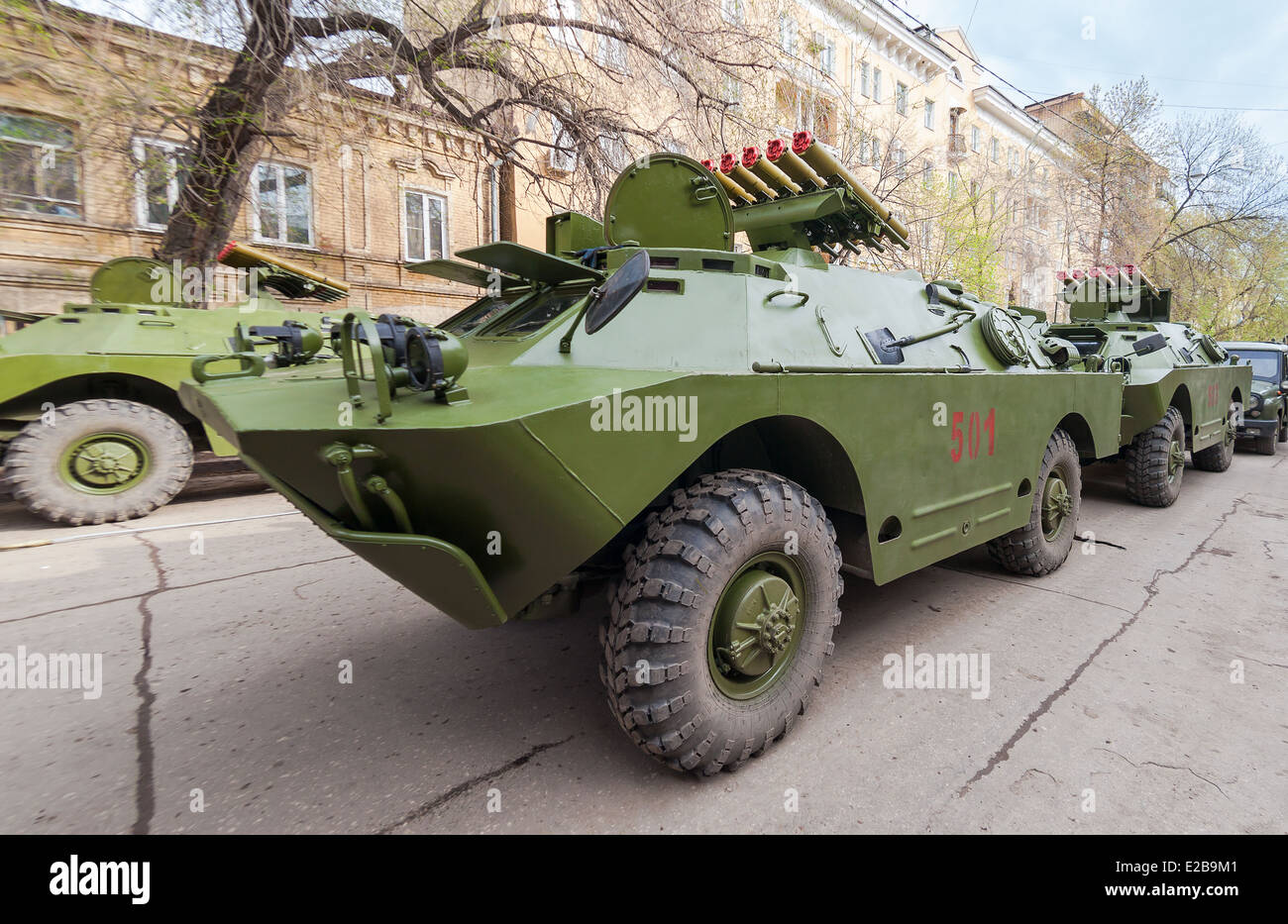 Système de missiles antichars Qornet basé sur BRDM-2 Banque D'Images