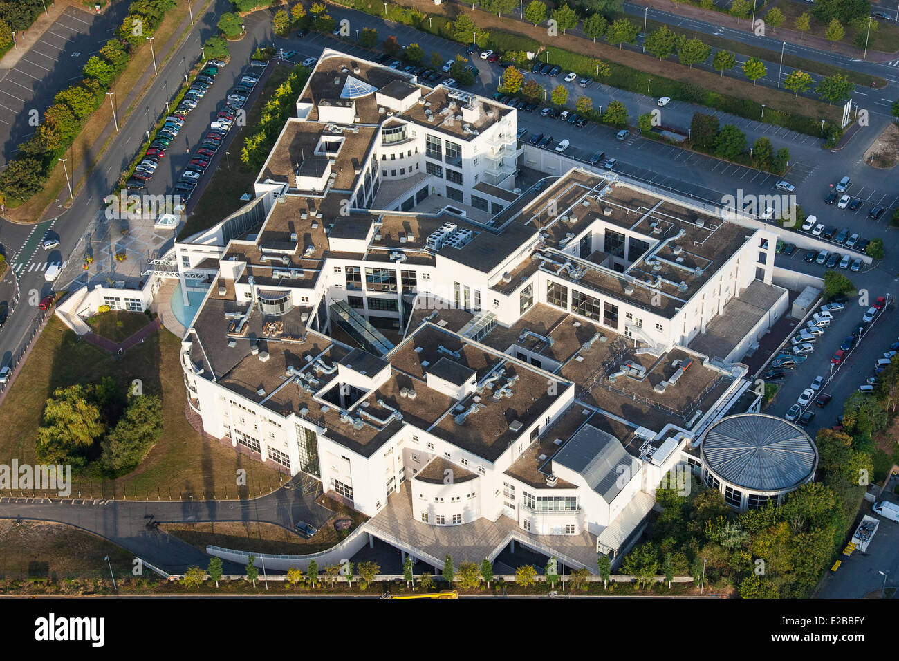 France, Calvados, Caen, l'hôpital privé Saint Martin (vue aérienne) Banque D'Images