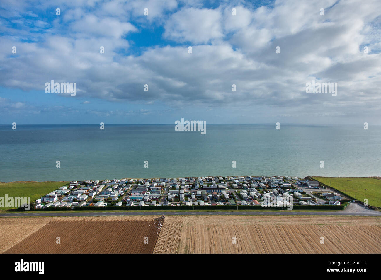 France, Calvados, Lion sur Mer, La Baie camping (vue aérienne Photo Stock -  Alamy