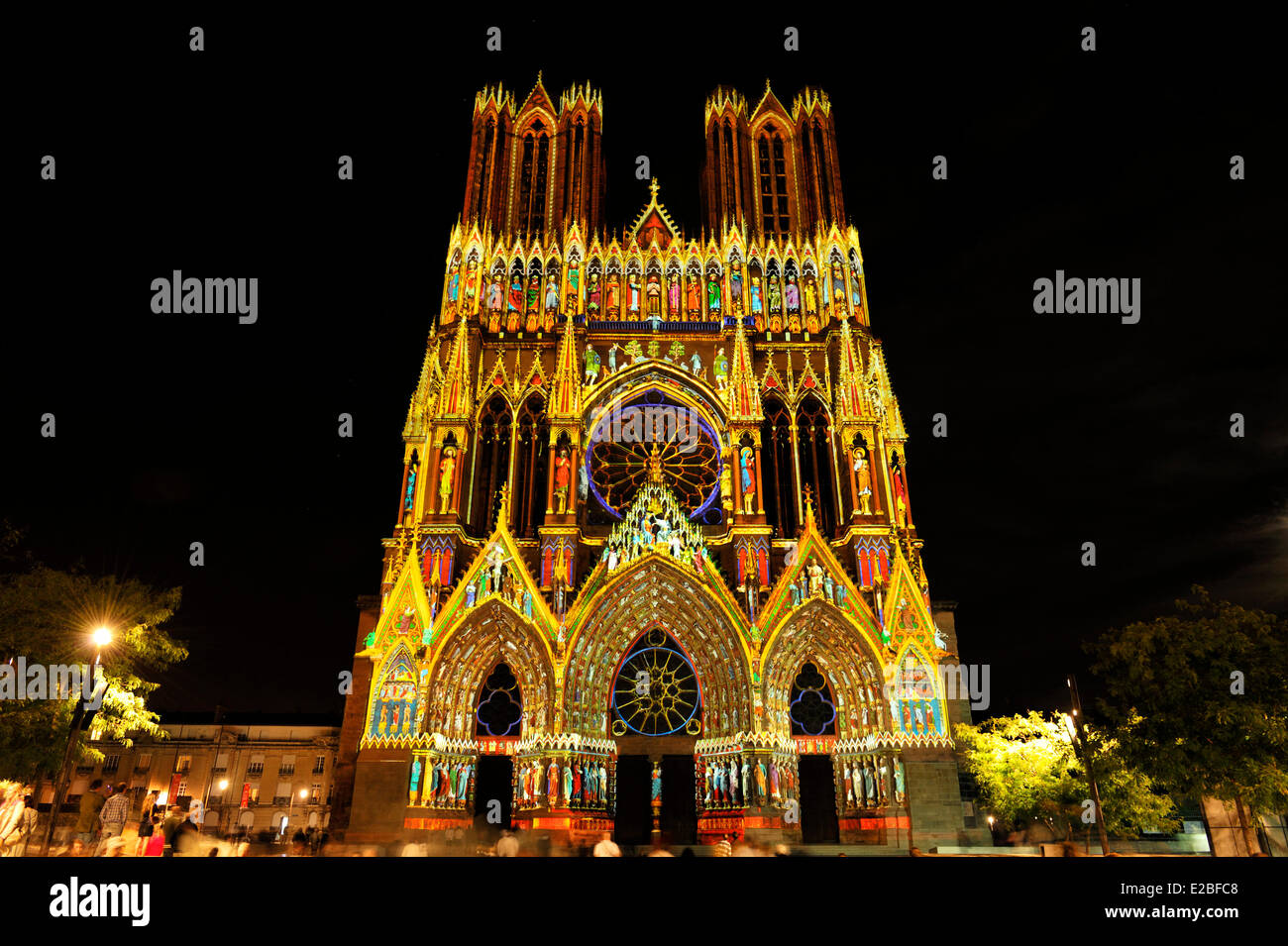 France, Marne, Reims, la cathédrale Notre-Dame classée au Patrimoine ...