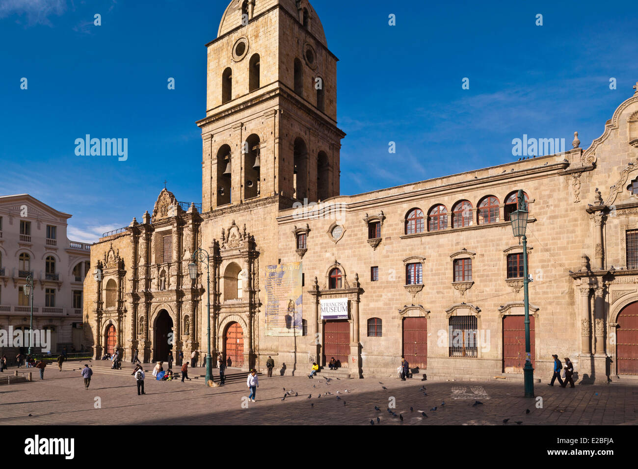 La BOLIVIE, La Paz, La Paz, San Francisco l'église Baroque du 16ème siècle Banque D'Images