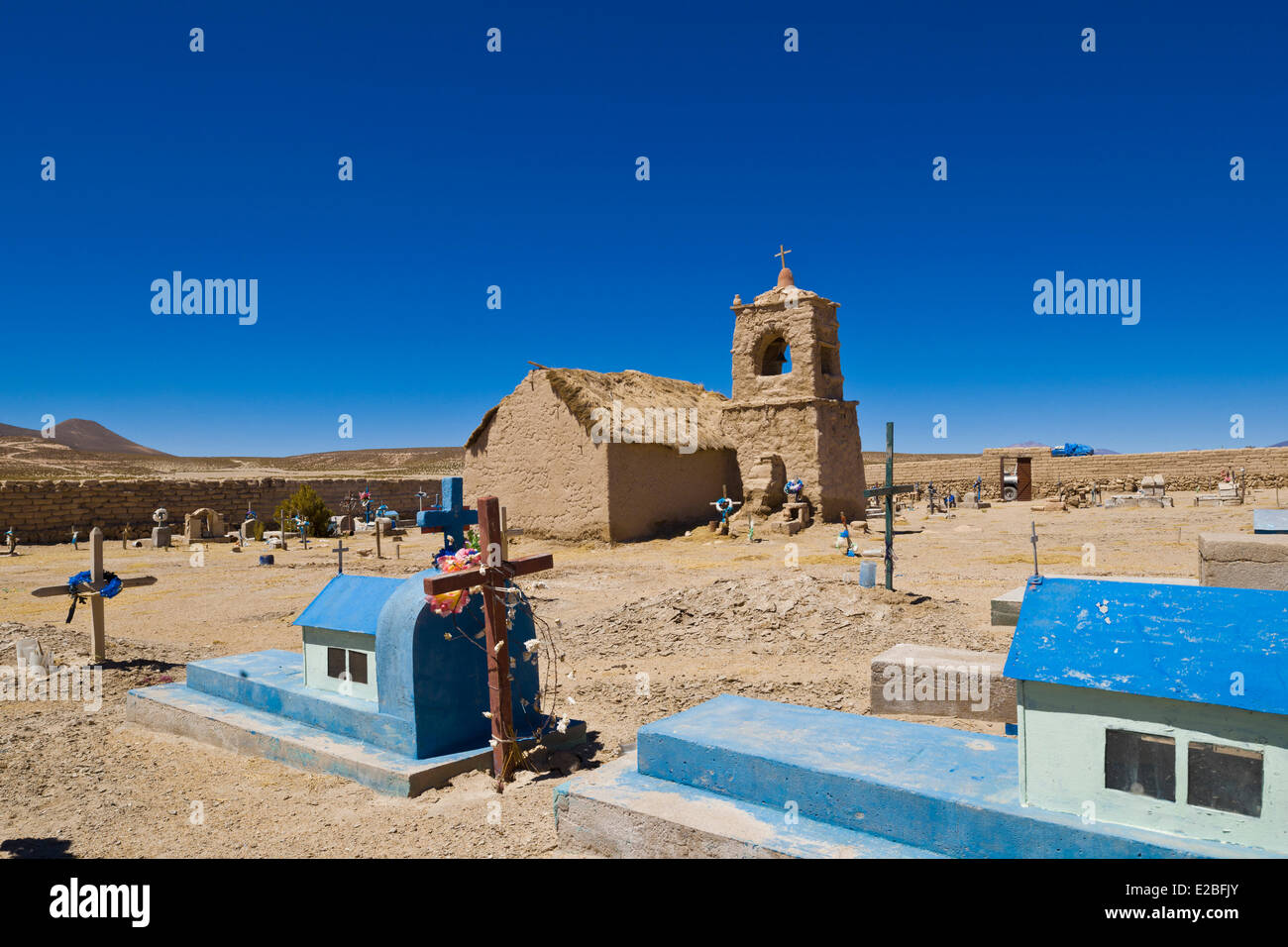 La Bolivie, Potosi, Ministère Sur Lipez Province, Eduardo Avaroa, Réserve nationale de faune andine, église San Juan Banque D'Images