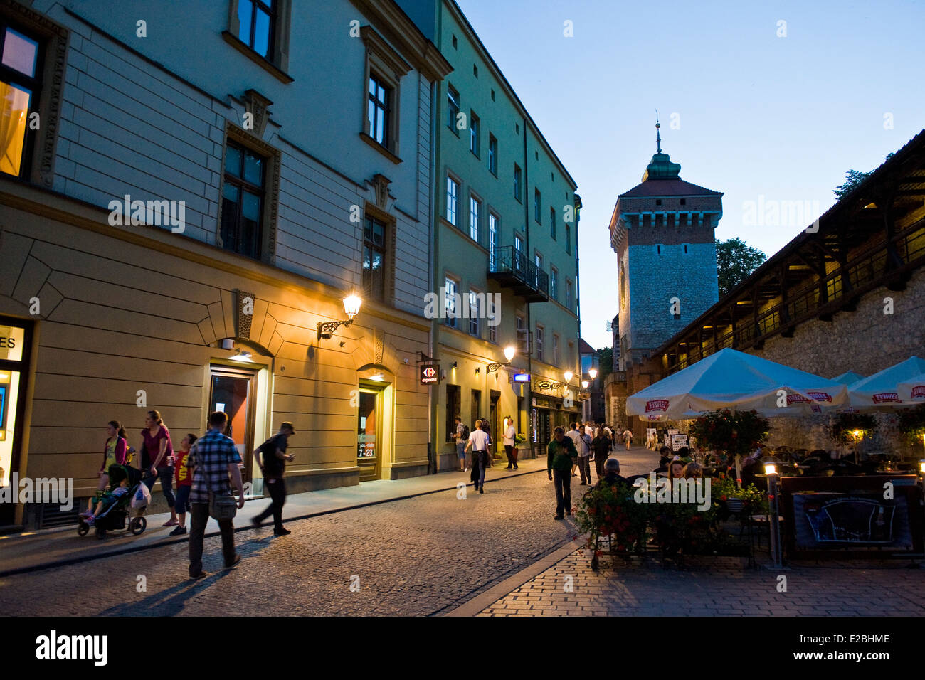 Pologne, Cracovie, vieille ville Banque D'Images