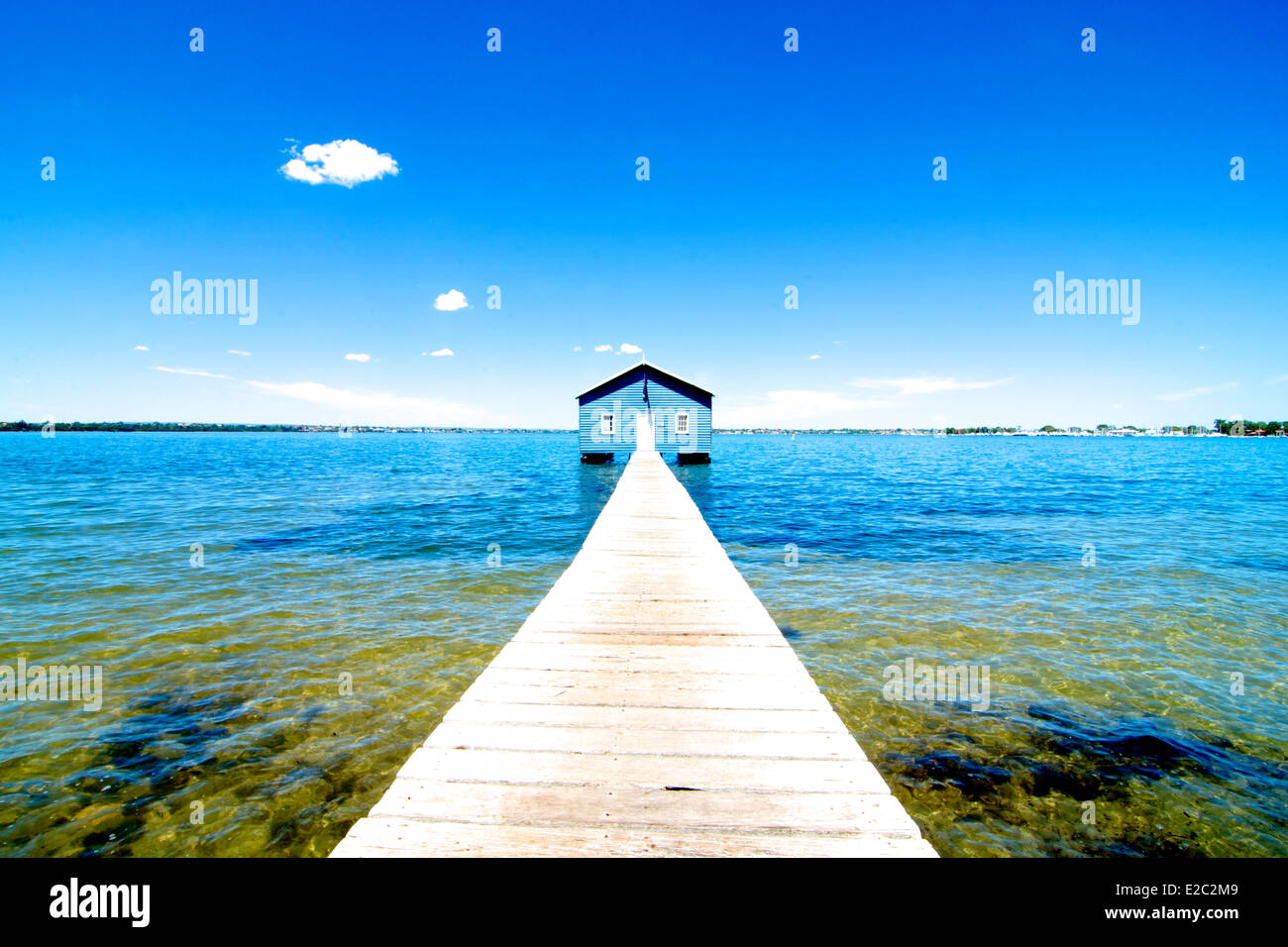 Le bord de Crawley Boatshed est un site reconnu et fréquemment photographiés à Crawley, une banlieue de Perth en W de l'Australie. Banque D'Images