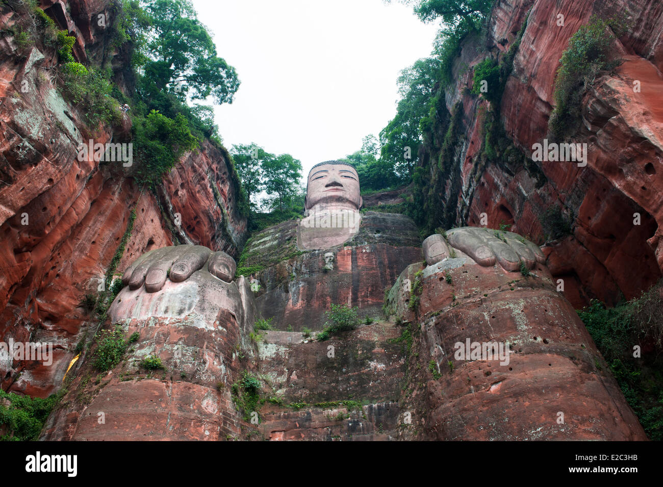 Grand Bouddha de Leshan site du patrimoine de l'UNESCO - plus grand Bouddha Banque D'Images