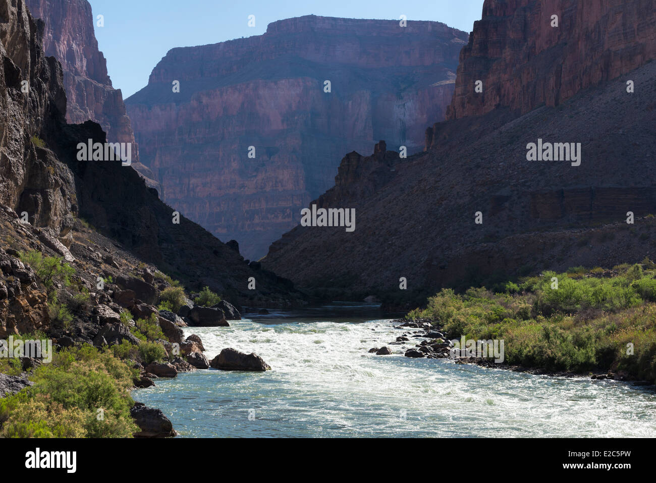 Chutes de lave, l'un des plus grands rapides sur le fleuve Colorado dans le Grand Canyon, Arizona. Banque D'Images